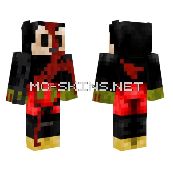 Mikkemus Halloween Minecraft skin, front and back