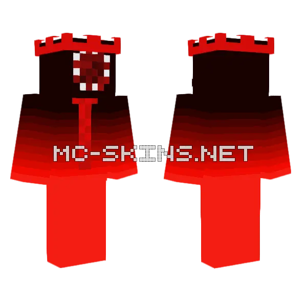 Miklme Red Outfit Minecraft skin, front and back