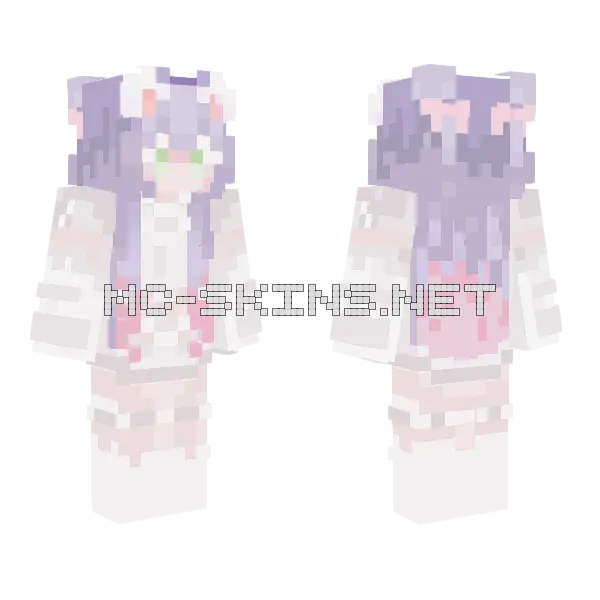 Mikonnicraft Girl Minecraft skin, front and back