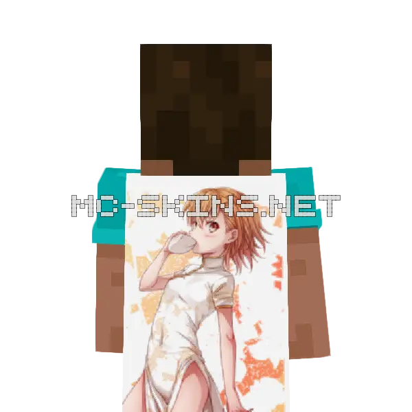 Mikoto Misaka China Dress cape, outside and lining