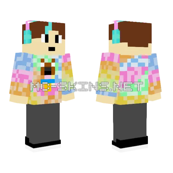 Miku Nemo Minecraft skin, front and back