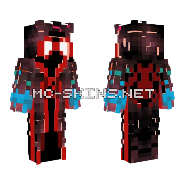 Miles Morales Mage Minecraft skin, front and back