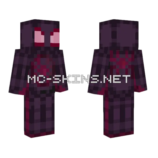 Miles Morales Spider-Verse Skin Minecraft skin, front and back