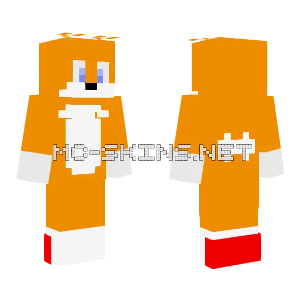 Miles Tails Prower Minecraft skin, front and back
