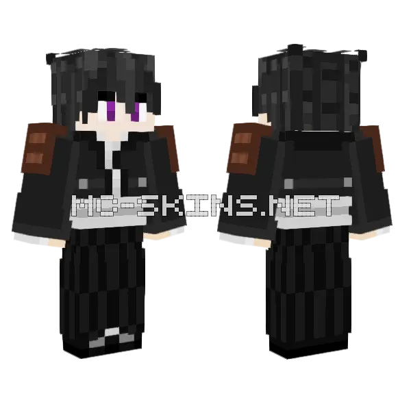 Milex The Akuma Ryu Minecraft skin, front and back