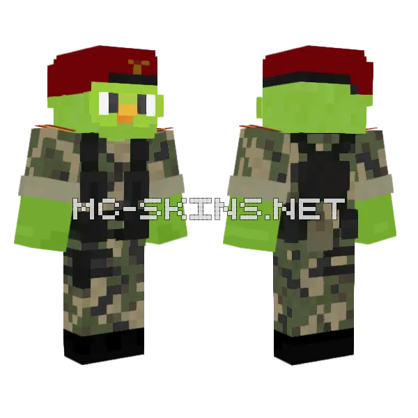 Militare Camo Outfit Minecraft skin, front and back