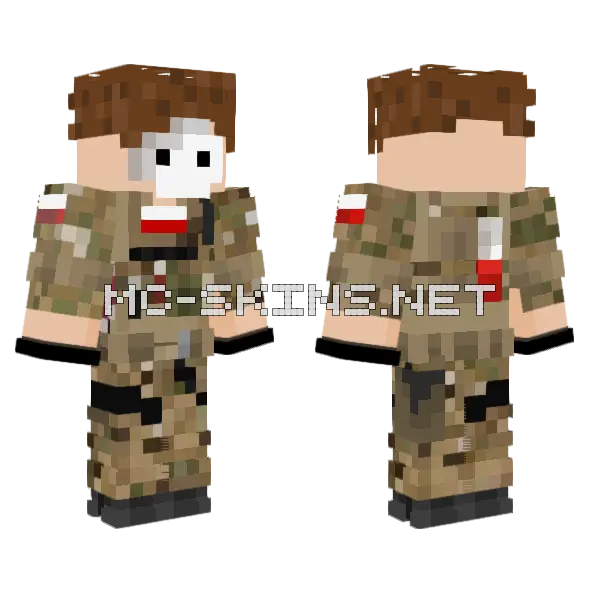 Military Camouflage Outfit, front and back