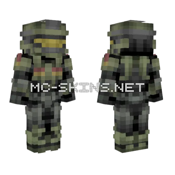 Military Police Armor Set Minecraft skin, front and back