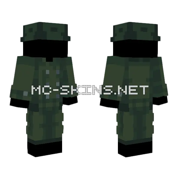 Military Uniform Minecraft skin, front and back