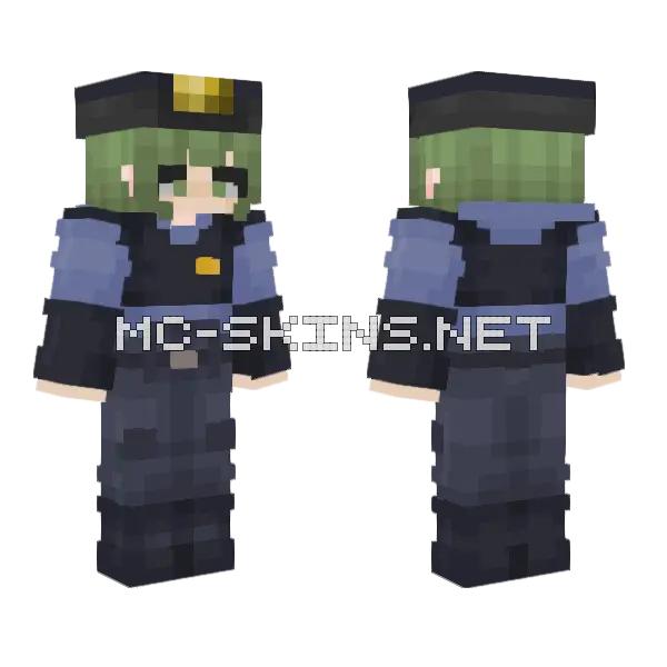 Milkiss09 Police Uniform Minecraft skin, front and back