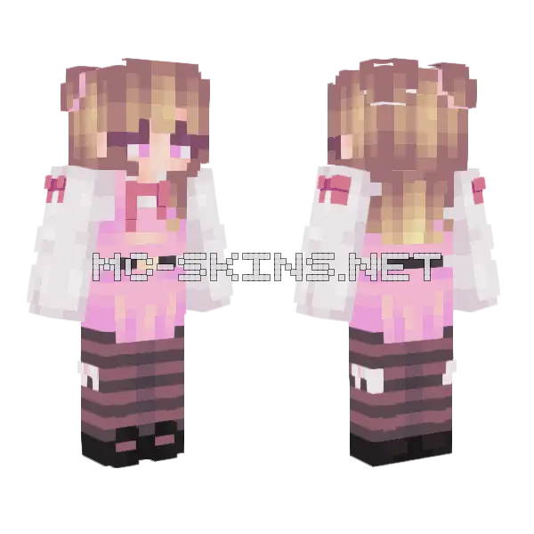 Milkshake Girl Minecraft skin, front and back