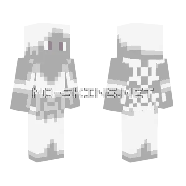 Milky White Hoodie Minecraft skin, front and back