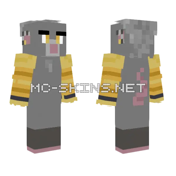 Milly Gold Eyes And Arms Ver 2 Minecraft skin, front and back