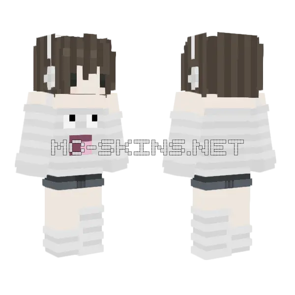 Milowishes Minecraft skin, front and back