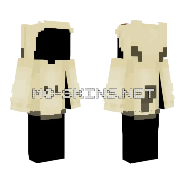 Mimikyu Hoodie Base Minecraft skin, front and back