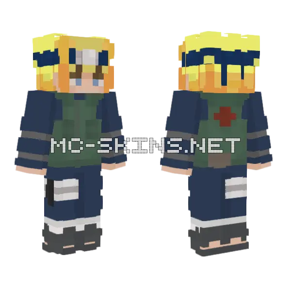 Minato Namikaze Minecraft skin, front and back