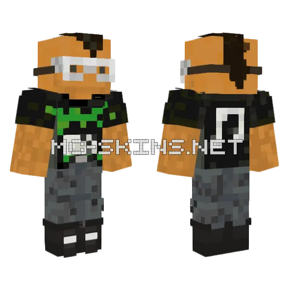 Mincecore Provocateur Minecraft skin, front and back