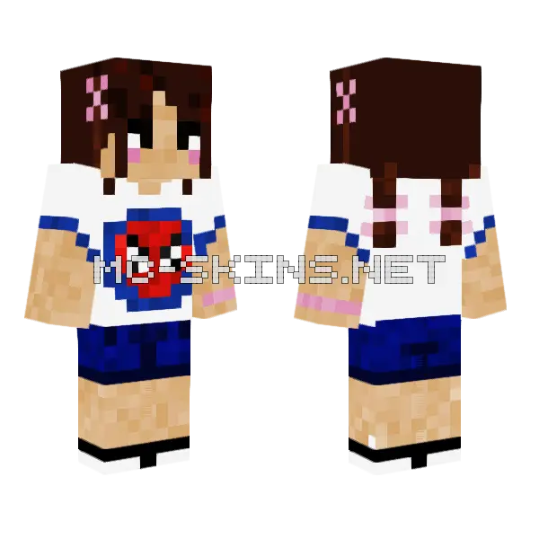 Mine Minecraft skin, front and back