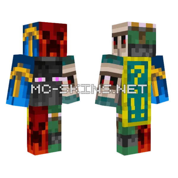 Minecraft Mob Heads Minecraft skin, front and back