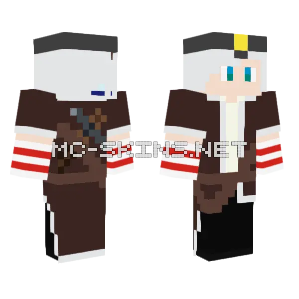 Miner Echo Minecraft skin, front and back