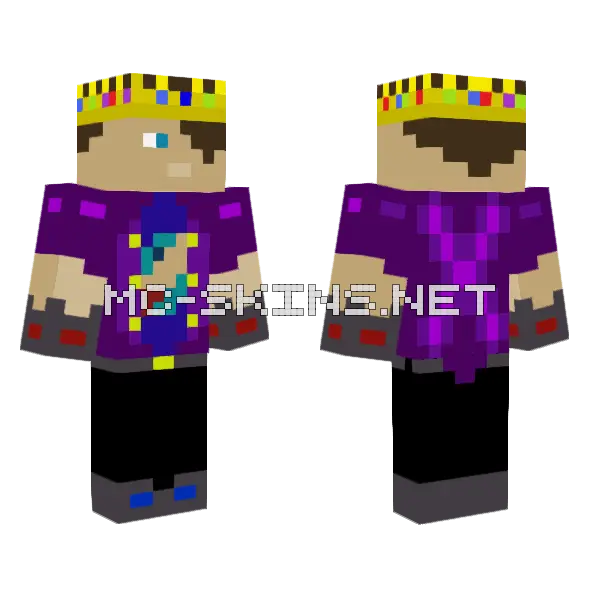 Miniblox Subwoofer Minecraft skin, front and back