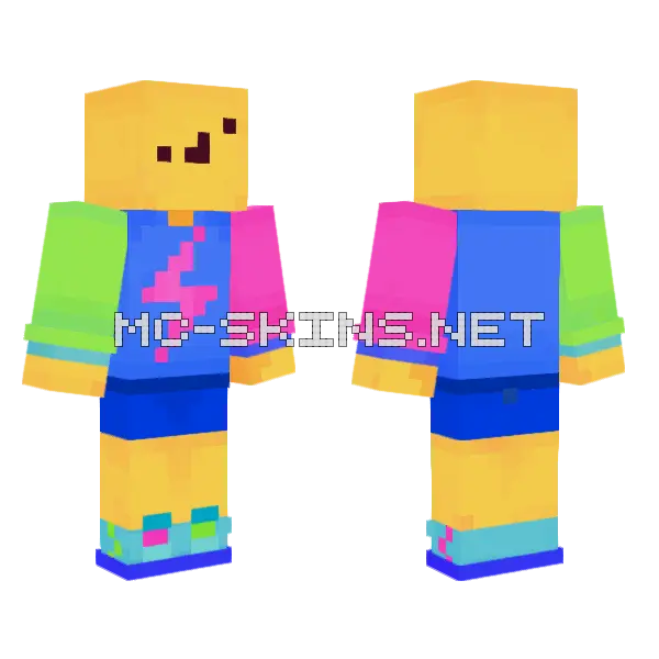 Minimuka Minecraft skin, front and back