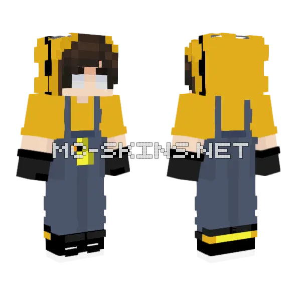 Minion Minecraft skin, front and back