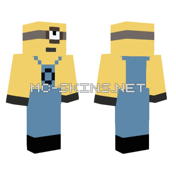 Minion Minecraft skin, front and back