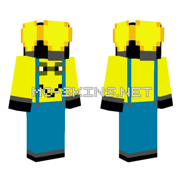 Minion Minecraft skin, front and back