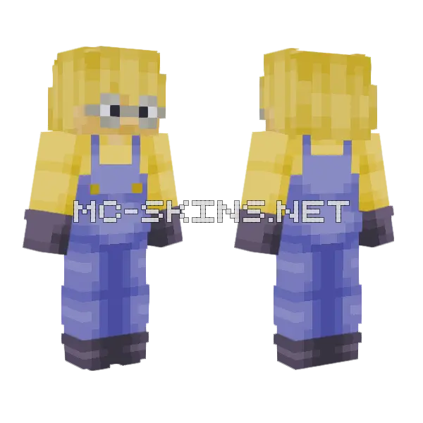 Minion Minecraft skin, front and back