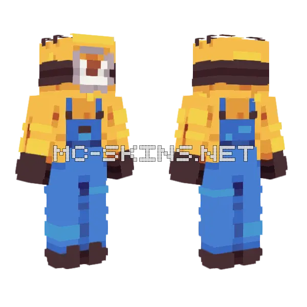 Minion Minecraft skin, front and back