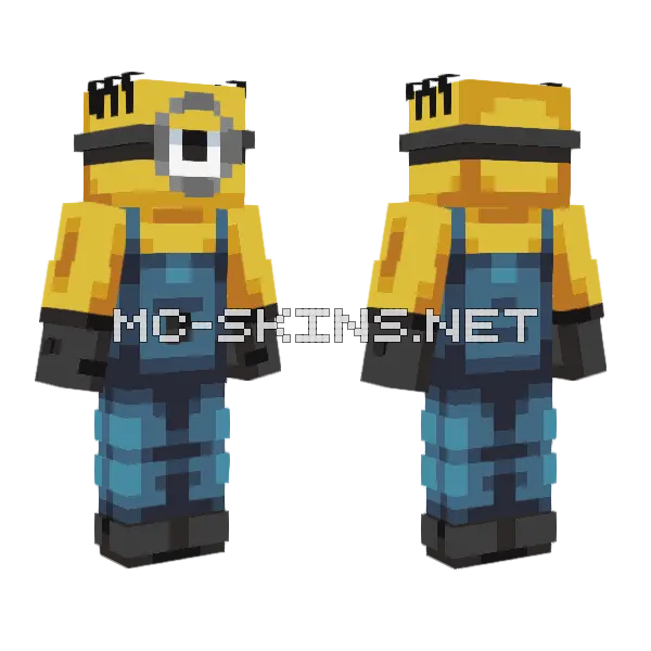 Minion Hive Style Minecraft skin, front and back