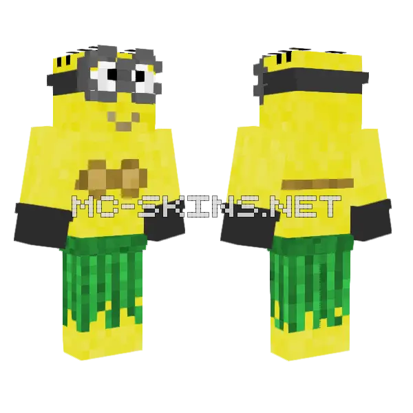 Minion W Cocos Minecraft skin, front and back