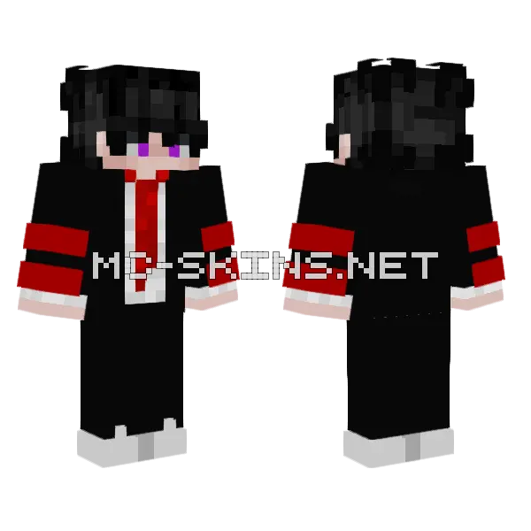 Mins Minecraft skin, front and back