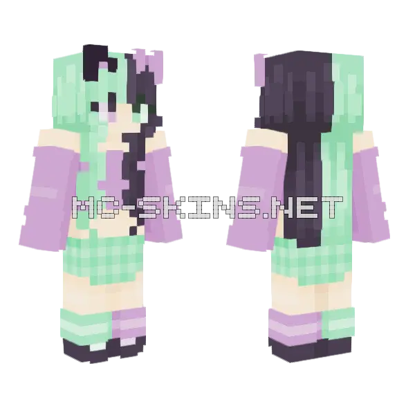 Mint and Lavender Hoodie, front and back