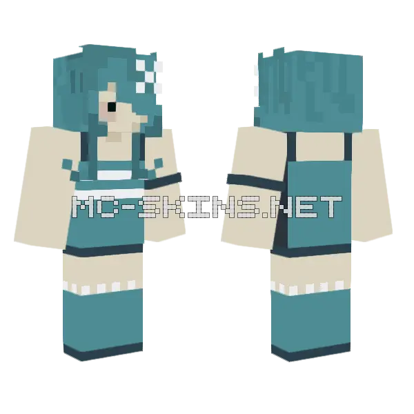 Mint Chip Cake Minecraft skin, front and back