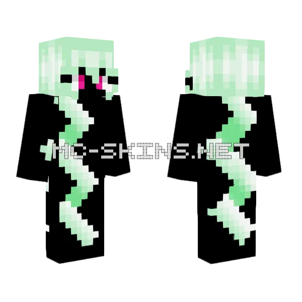 Mint Girl HB Minecraft skin, front and back
