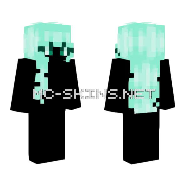 Mint Green Outfit Minecraft skin, front and back