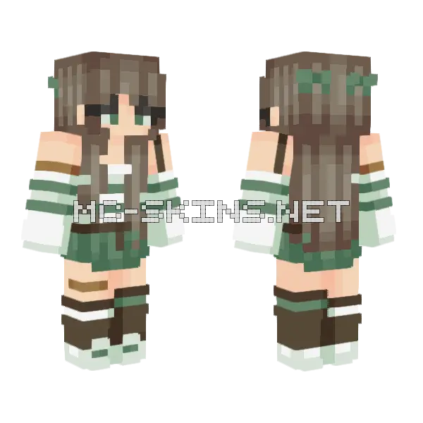 Mint Viennetta RCE Minecraft skin, front and back