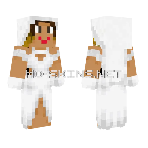 Minyns1 White Dress Minecraft skin, front and back