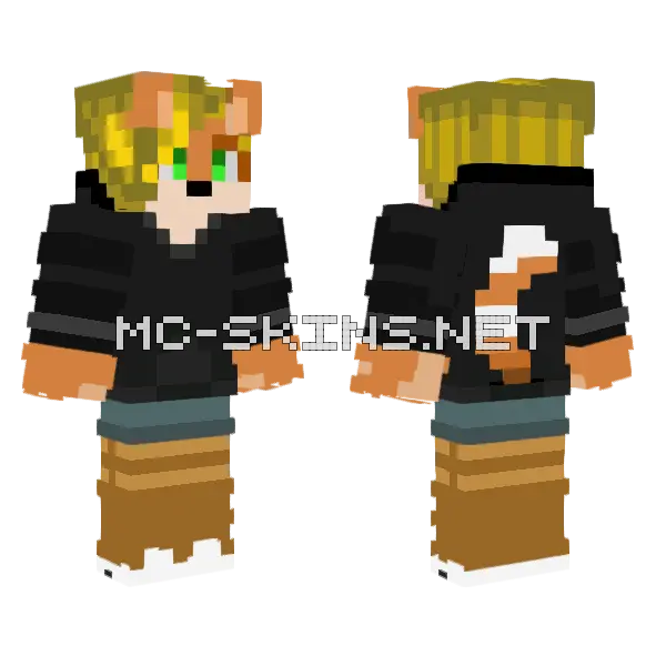 Mir The Red Panda Minecraft skin, front and back