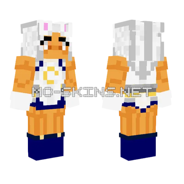Mirko Bunny Girl Minecraft skin, front and back