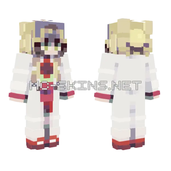 Misaki Stairs Minecraft skin, front and back