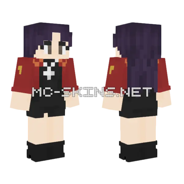 Misato Katsuragi Minecraft skin, front and back