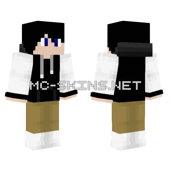Misplaced Blue S Eyes Minecraft skin, front and back