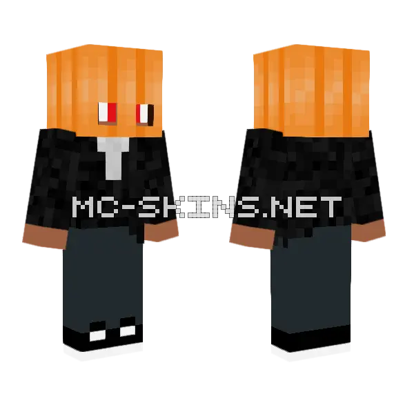 Miss Pumpkin Skin Minecraft skin, front and back