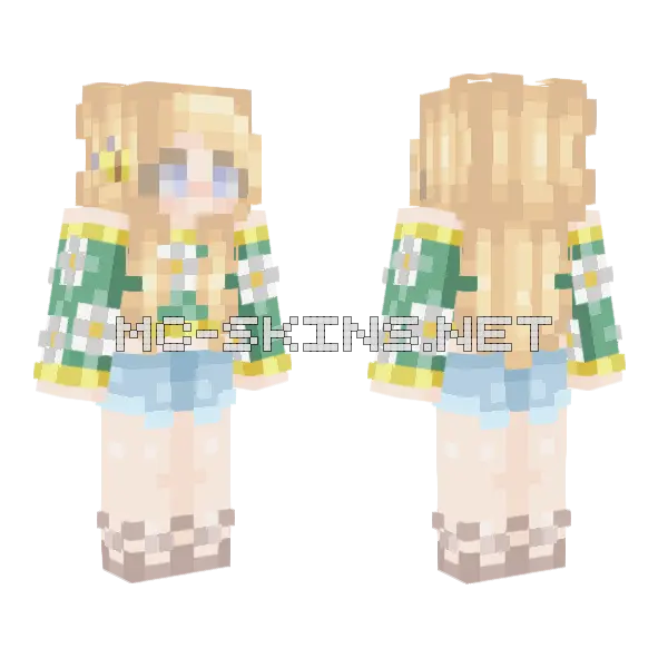 Miss Spring Minecraft skin, front and back