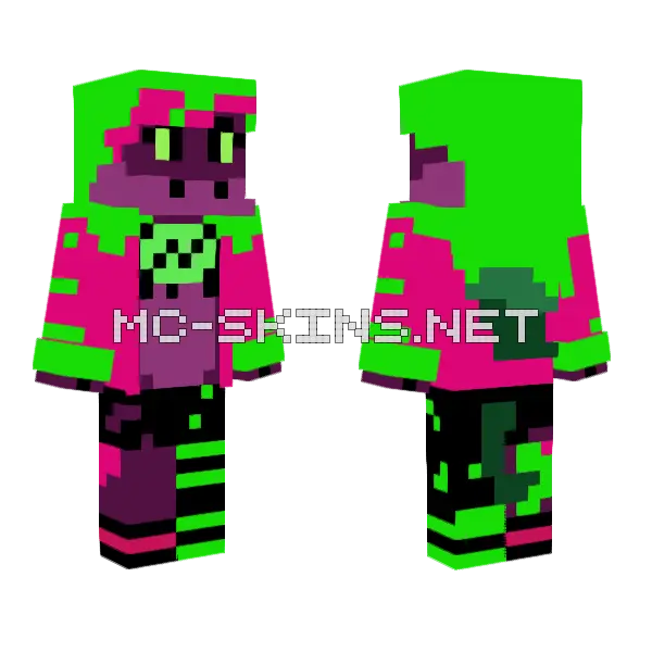 Missi Zilla Minecraft skin, front and back