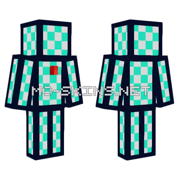 Missing Texture Heart Minecraft skin, front and back