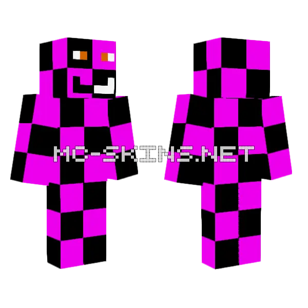 Missing Texture With Face Minecraft skin, front and back